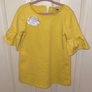 Janie and Jack Yellow Dress with Flower Detail